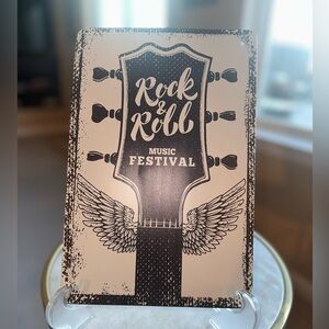 Rock & Roll Music Festival Tin Wall Decor